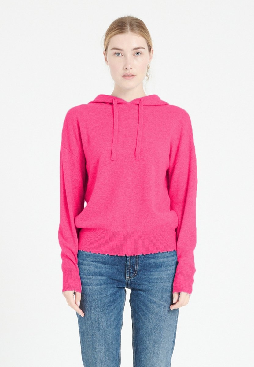 Sweat à capuche cachemire rose indien femme - MIA 16-0