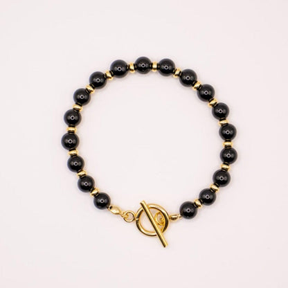 CIRCE | Bracelet in Tourmaline and 18-carat gold-plated stainless steel-0