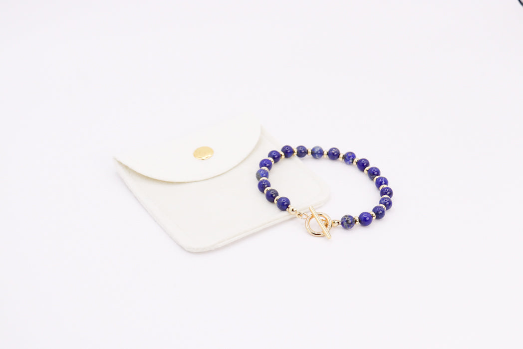 CIRCE | Bracelet in Tiger Eye and 18 and 24 carat Gold plated-3