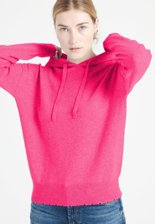Sweat à capuche cachemire rose indien femme - MIA 16-1