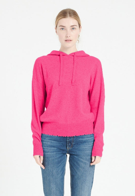 Sweat à capuche cachemire rose indien femme - MIA 16-0